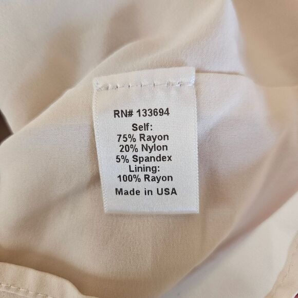 Paper Crown Anthro Maternity Sheath Ruffle Hem Midi Dress in Dusty Rose Pink M - Picture 8 of 8